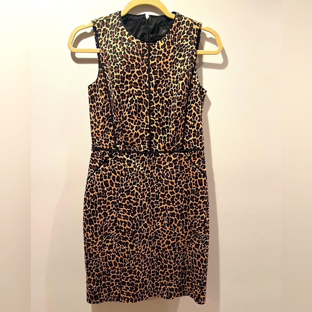 Like new jcrew leopard shift dress- great for fall